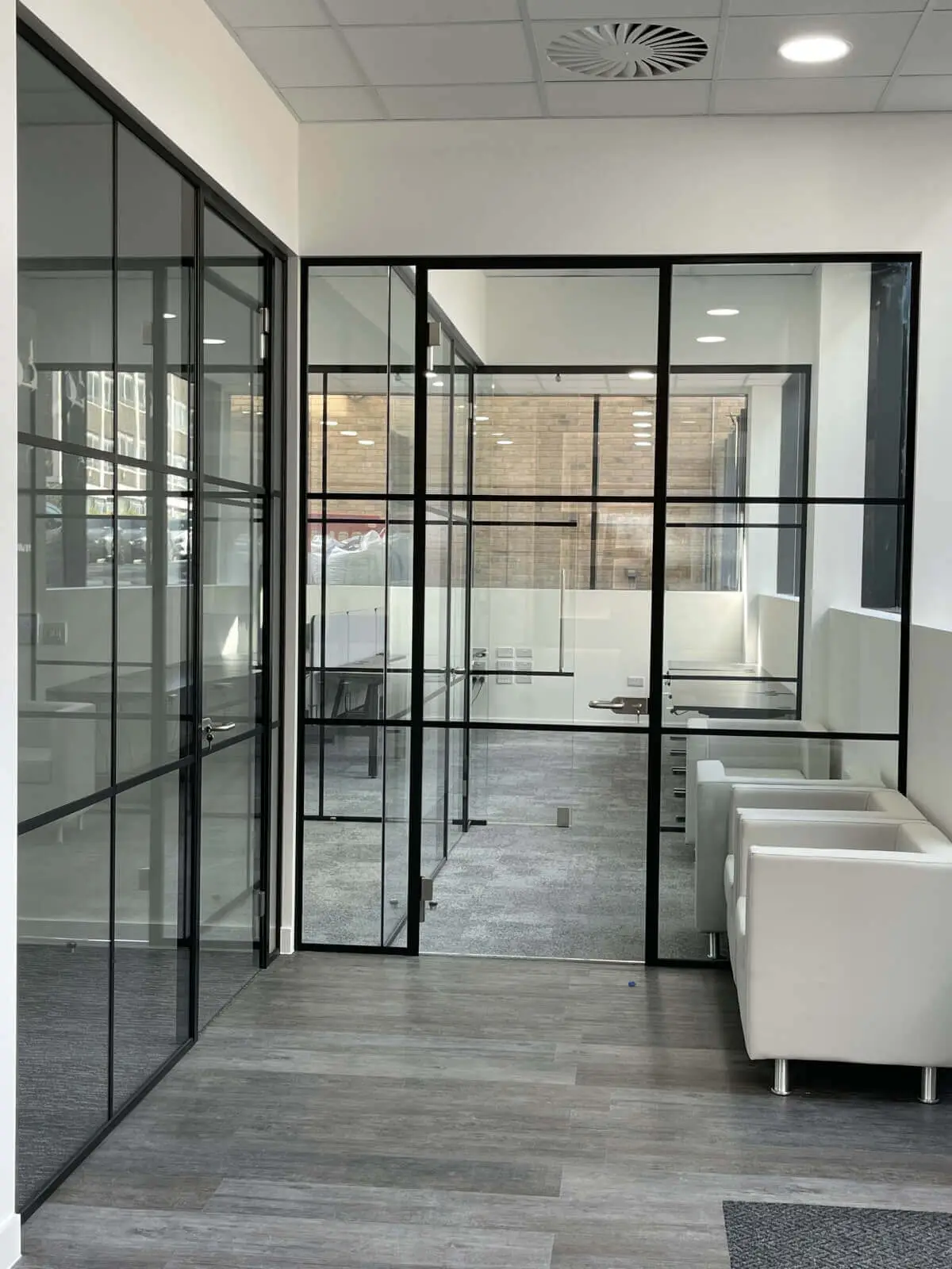 Office space design with Crittall Style Glass Partitions Screen 4