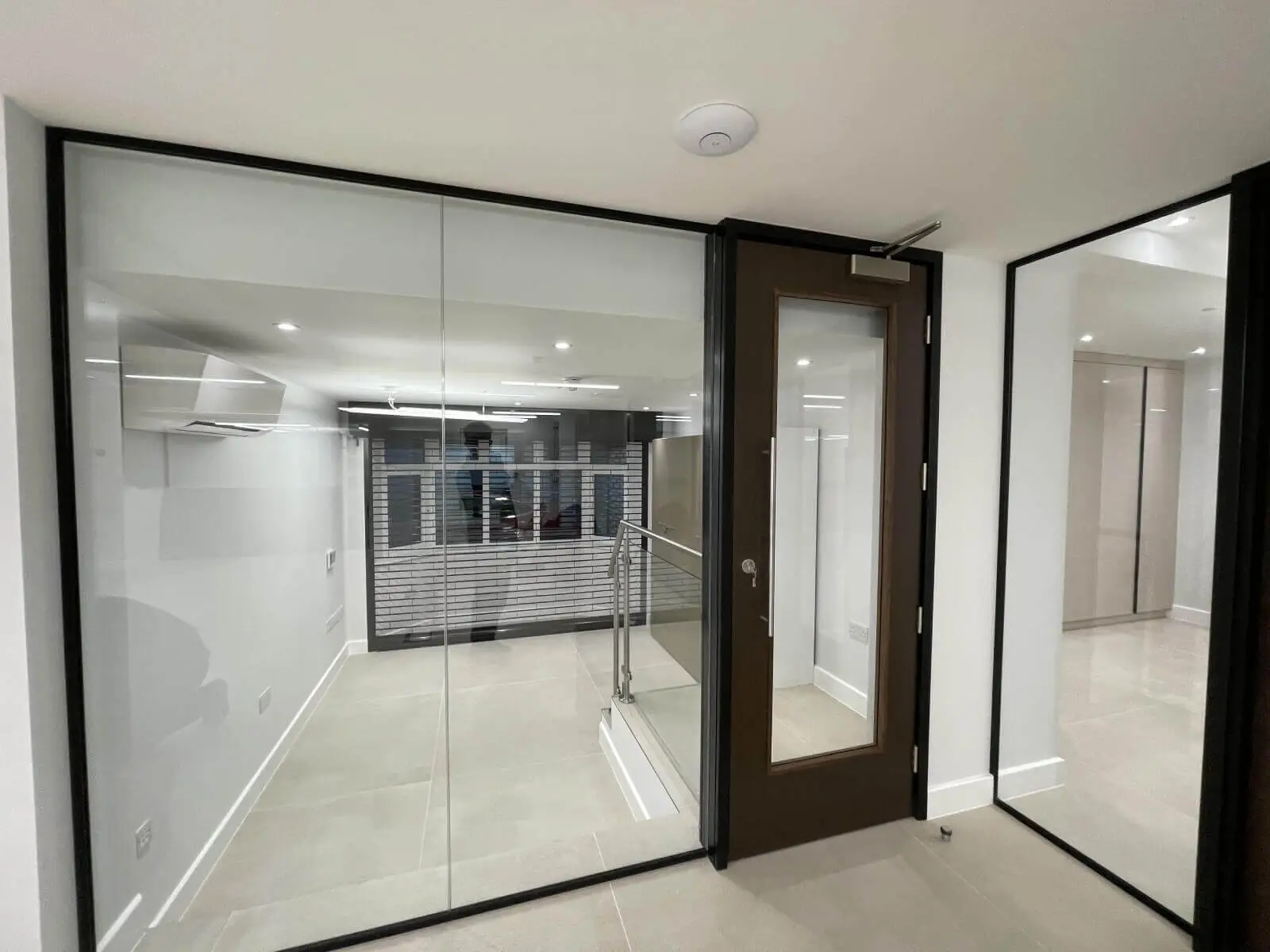 Office space design with Solid Doors Glass Partitions 5