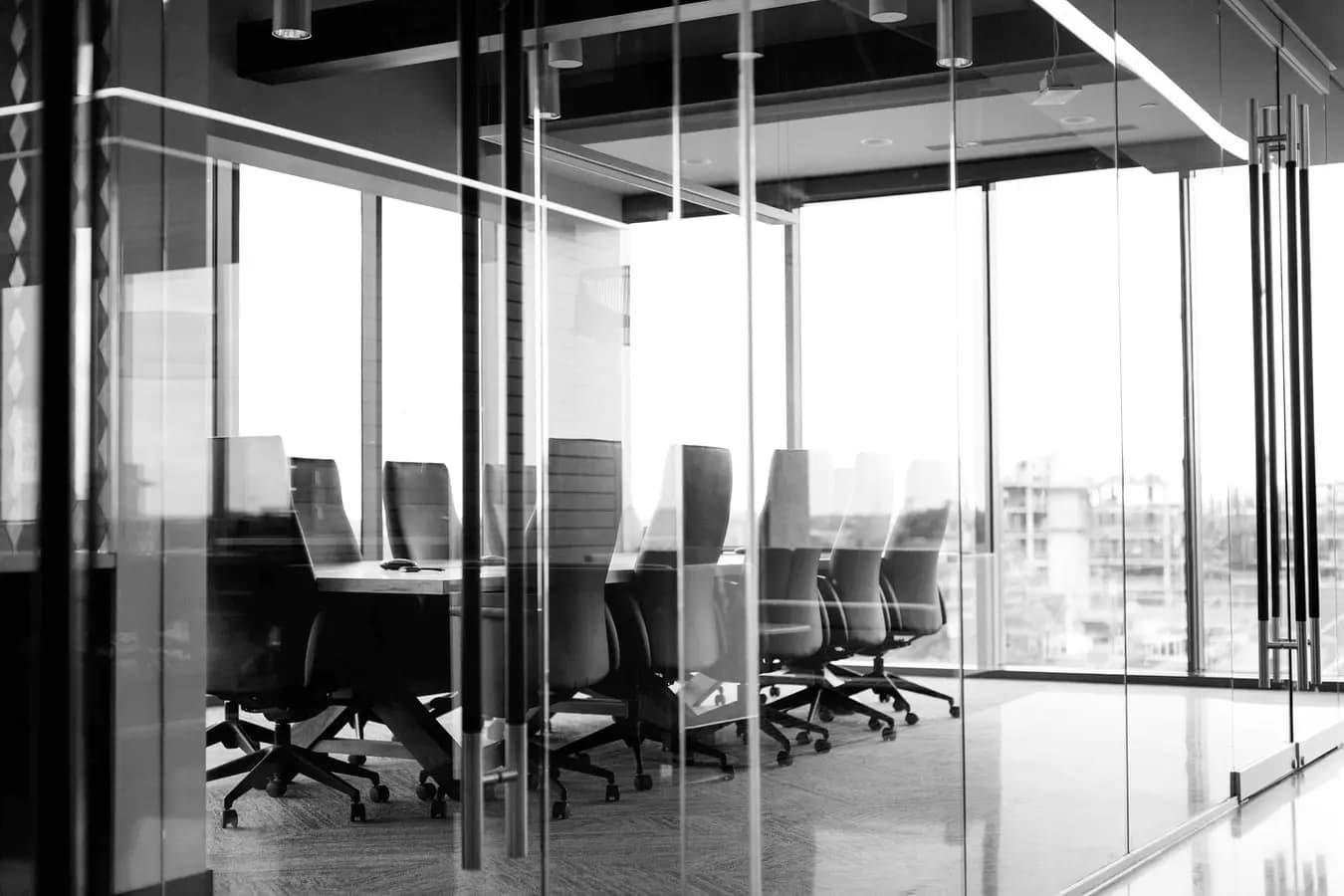 Single Glazed Frameless Glass Office Partitions