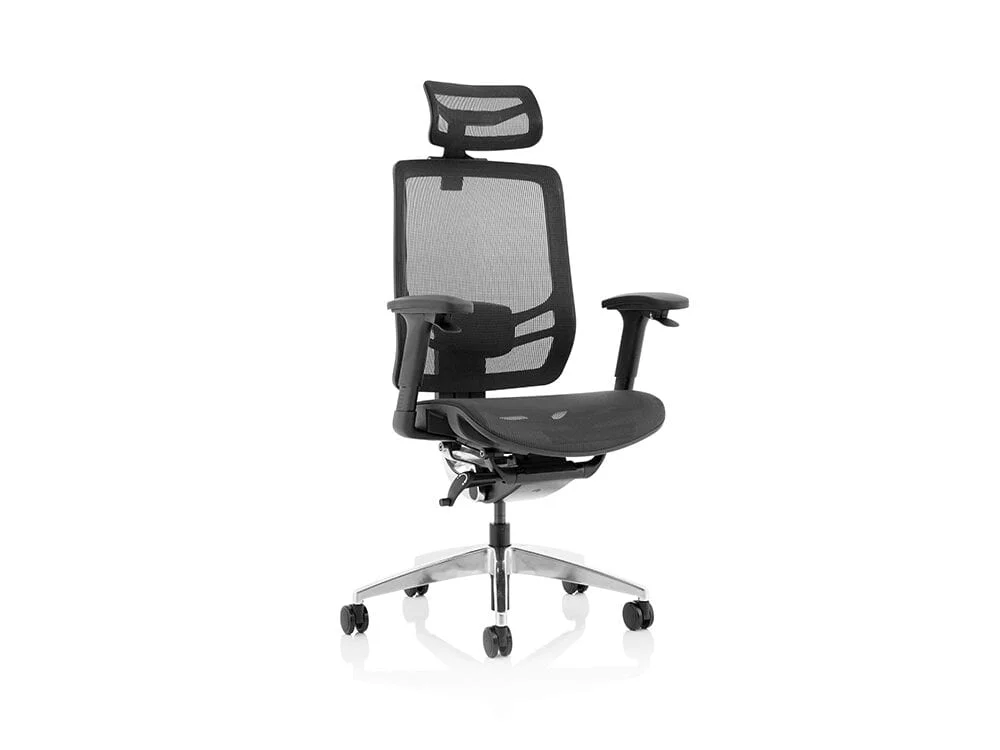 Ergo Click Black Mesh Seat Black Mesh Back with Headrest