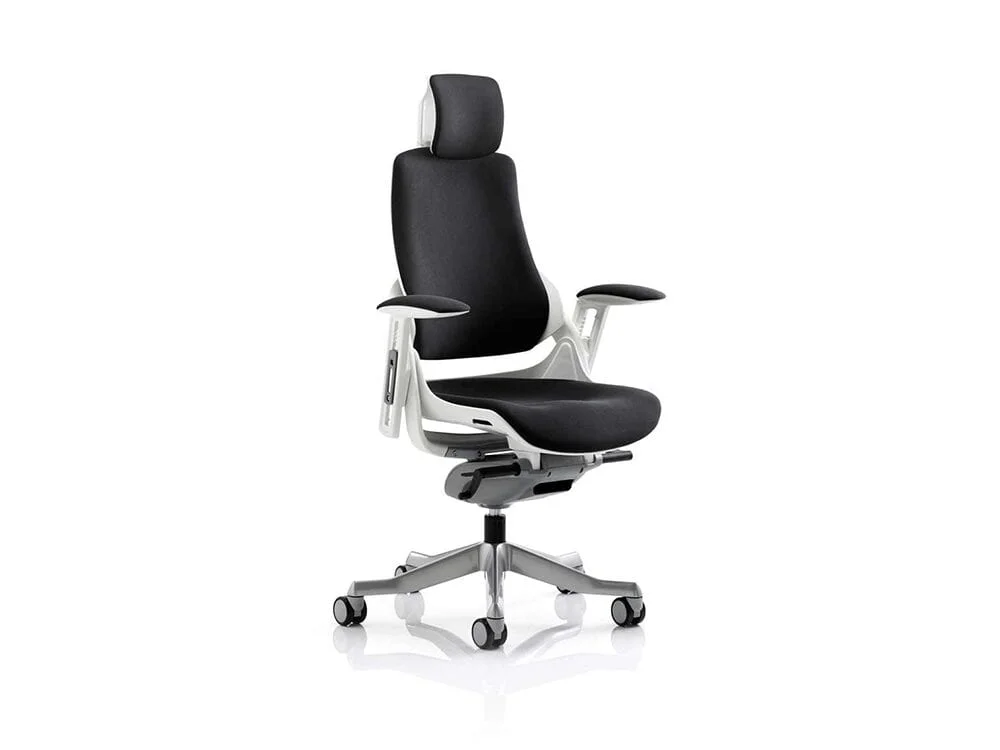 Zure Executive Chair Black With Arms with Headrest