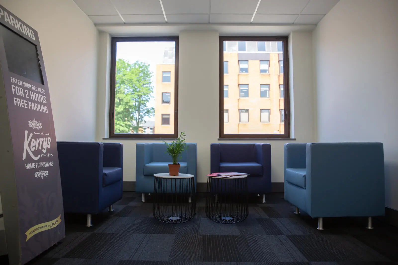 Creative Car Park office space with designer desks, chairs, suspended grid ceiling, flooring, splash backs and glass partitions 17 Creative Car Park office space with designer desks, chairs, suspended grid ceiling, flooring, splash backs and glass partitions 17