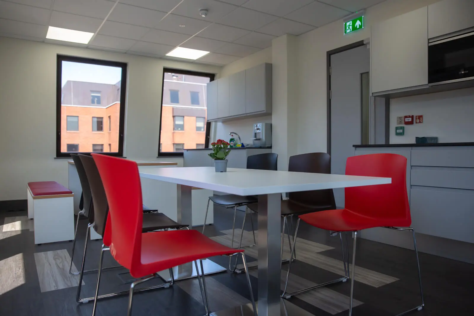 Creative Car Park office space with designer desks, chairs, suspended grid ceiling, flooring, splash backs and glass partitions 19 Creative Car Park office space with designer desks, chairs, suspended grid ceiling, flooring, splash backs and glass partitions 19