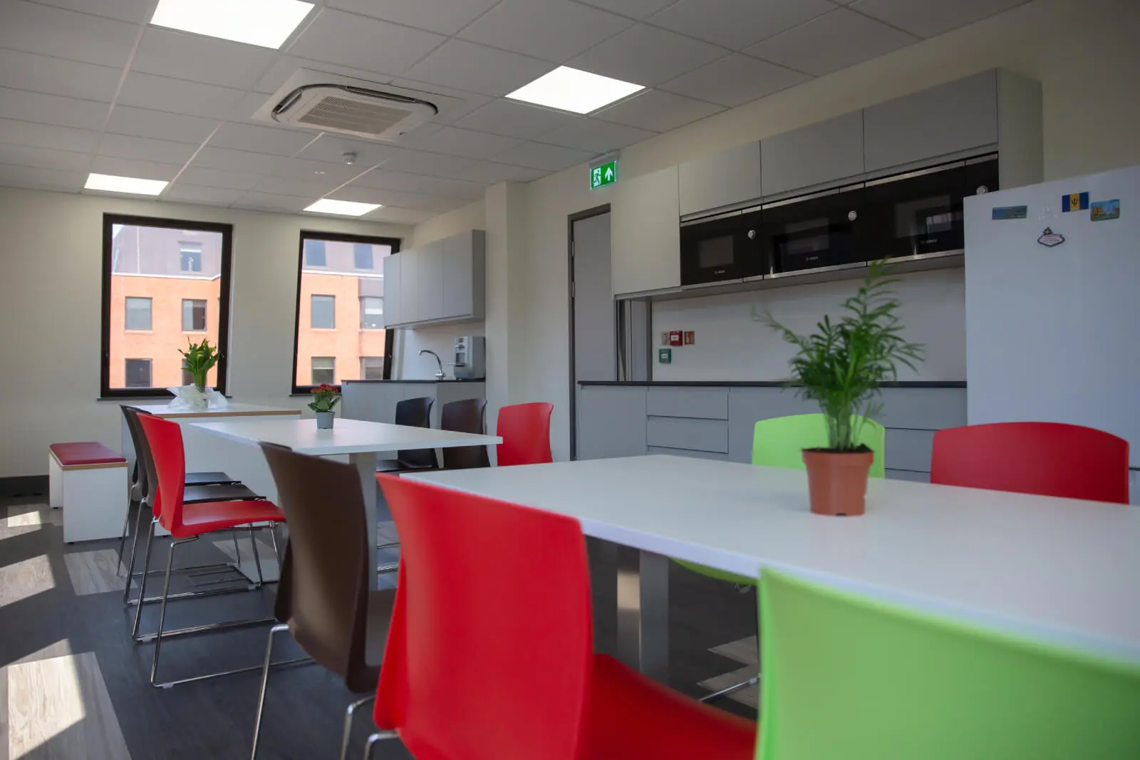 Creative Car Park office space with designer desks, chairs, suspended grid ceiling, flooring, splash backs and glass partitions 20 Creative Car Park office space with designer desks, chairs, suspended grid ceiling, flooring, splash backs and glass partitions 20