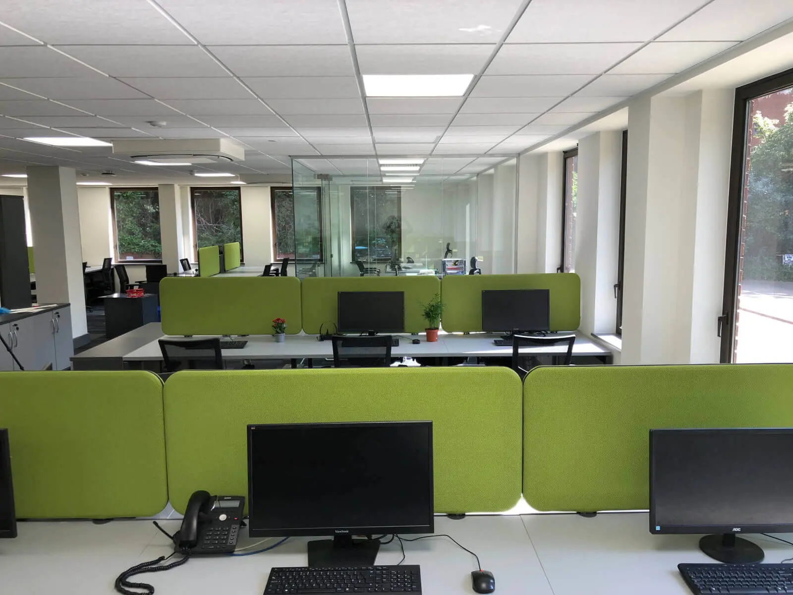 Creative Car Park office space with designer desks, chairs, suspended grid ceiling, flooring, splash backs and glass partitions 27 Creative Car Park office space with designer desks, chairs, suspended grid ceiling, flooring, splash backs and glass partitions 27