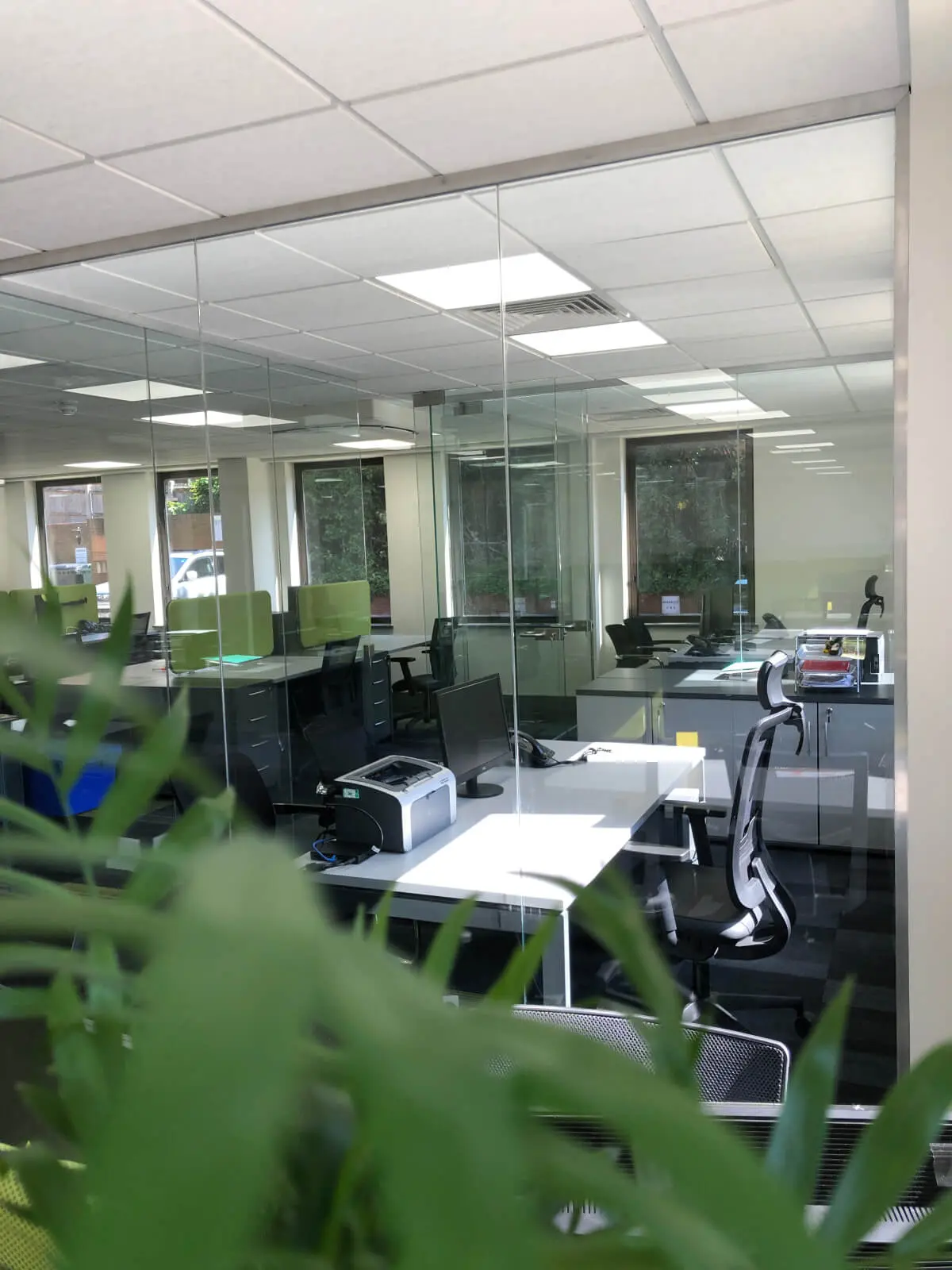 Creative Car Park office space with designer desks, chairs, suspended grid ceiling, flooring, splash backs and glass partitions 29 Creative Car Park office space with designer desks, chairs, suspended grid ceiling, flooring, splash backs and glass partitions 29