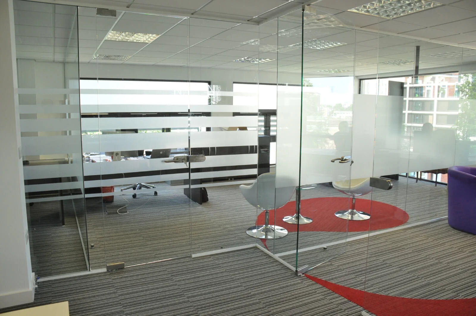 Unimines office space with designer furnitures and laminated wood flooring and suspended grid ceiling and glass partitions screen 14 Unimines office space with designer furnitures and laminated wood flooring and suspended grid ceiling and glass partitions screen 15