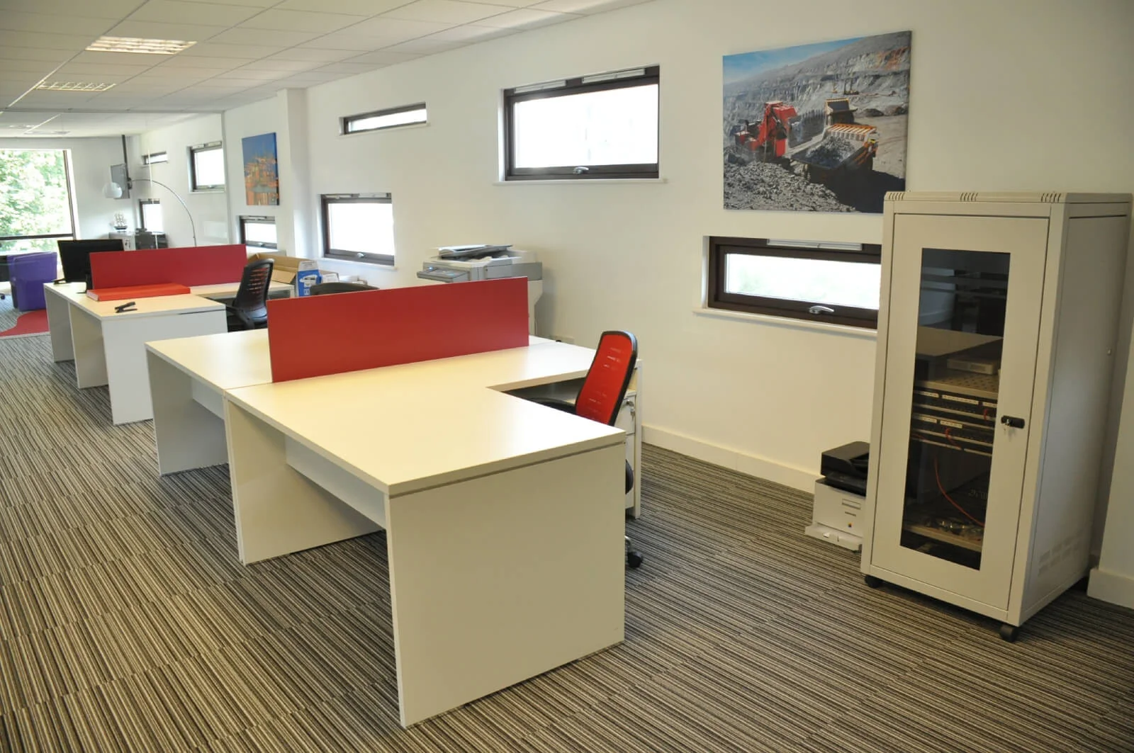 Unimines office space with designer furnitures and laminated wood flooring and suspended grid ceiling and glass partitions screen 7 Unimines office space with designer furnitures and laminated wood flooring and suspended grid ceiling and glass partitions screen 7