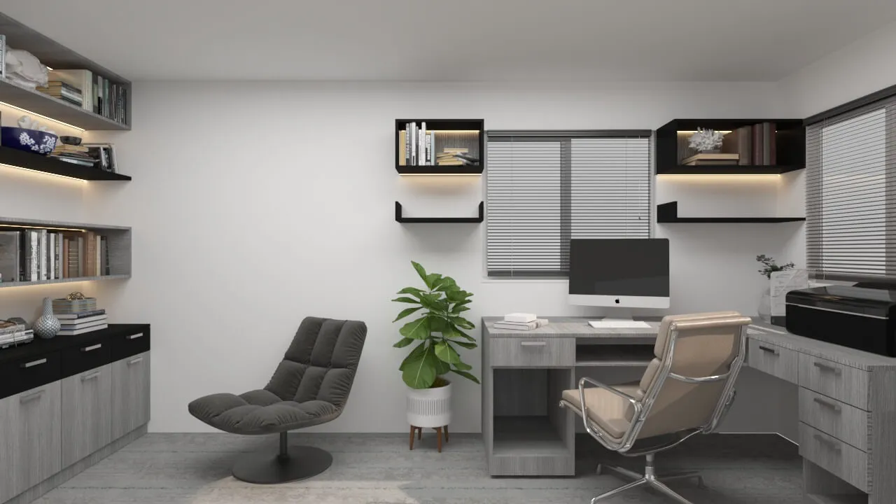 Home office design & 3D visuals Home office design & 3D visuals
