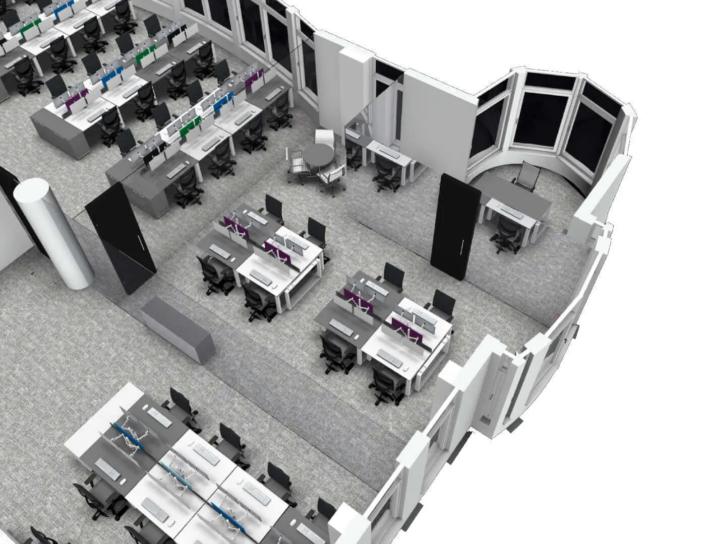 Large office design & 3D visuals 1 Large office design & 3D visuals 1