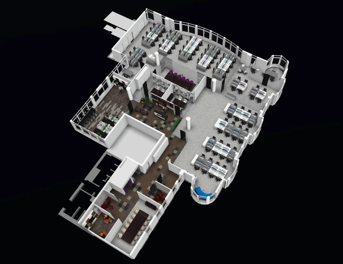 Large office design & 3D visuals 6 Large office design & 3D visuals 6