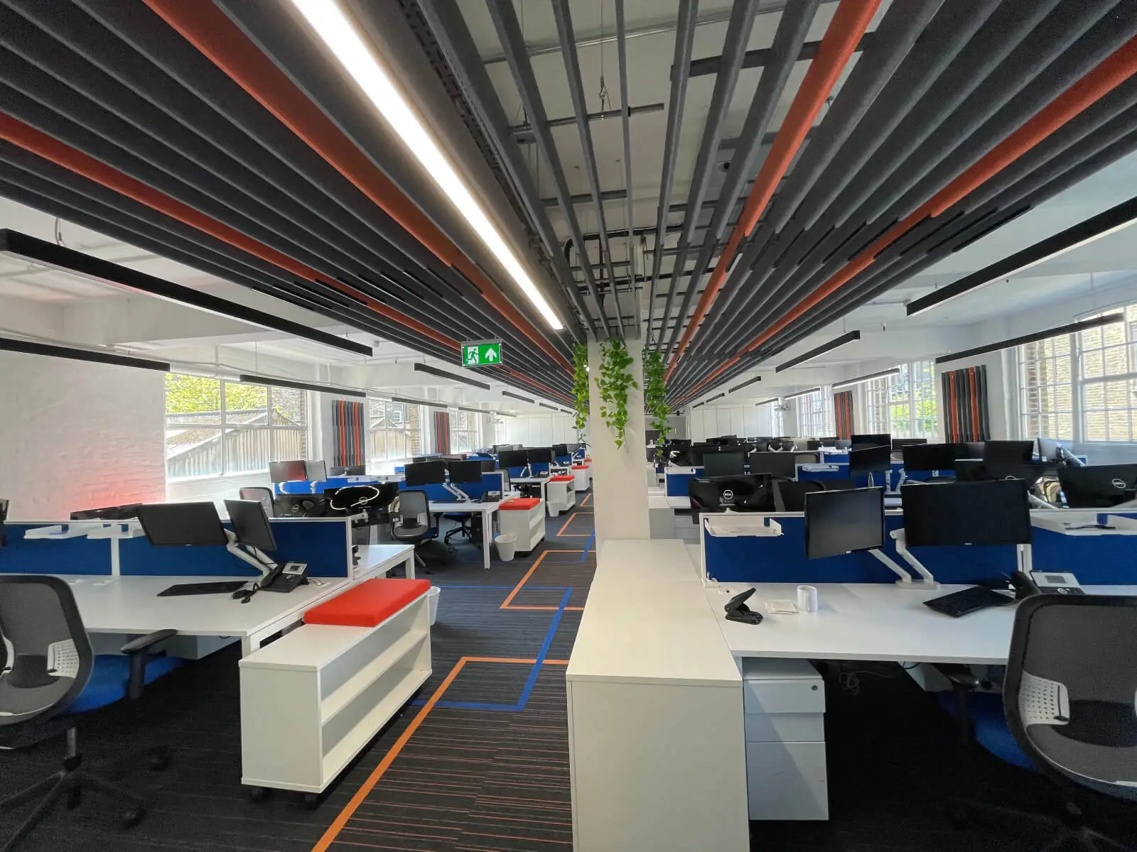 Office fit out with acoustic ceiling