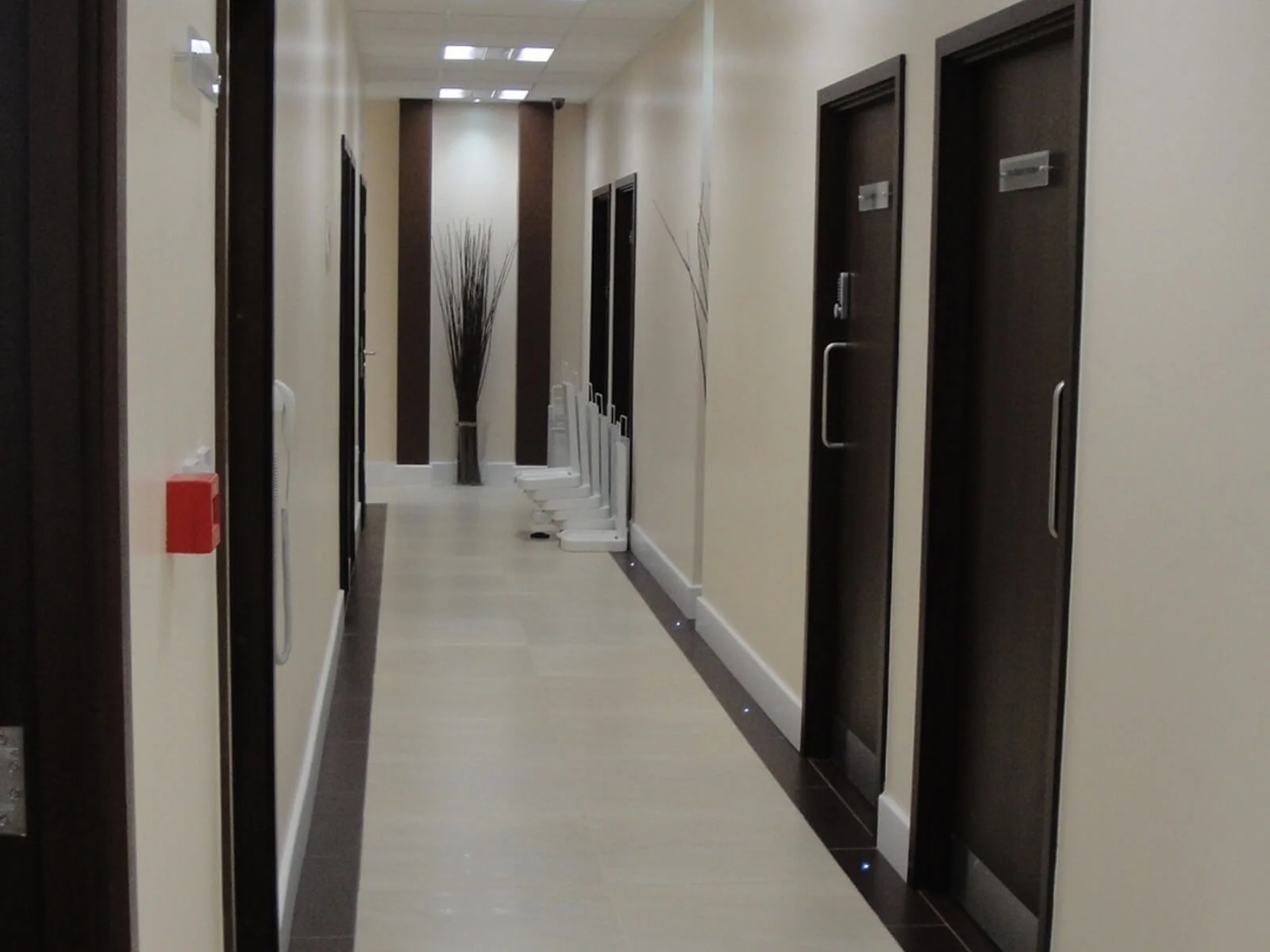 Solid partitions in office space Solid partitions in office space