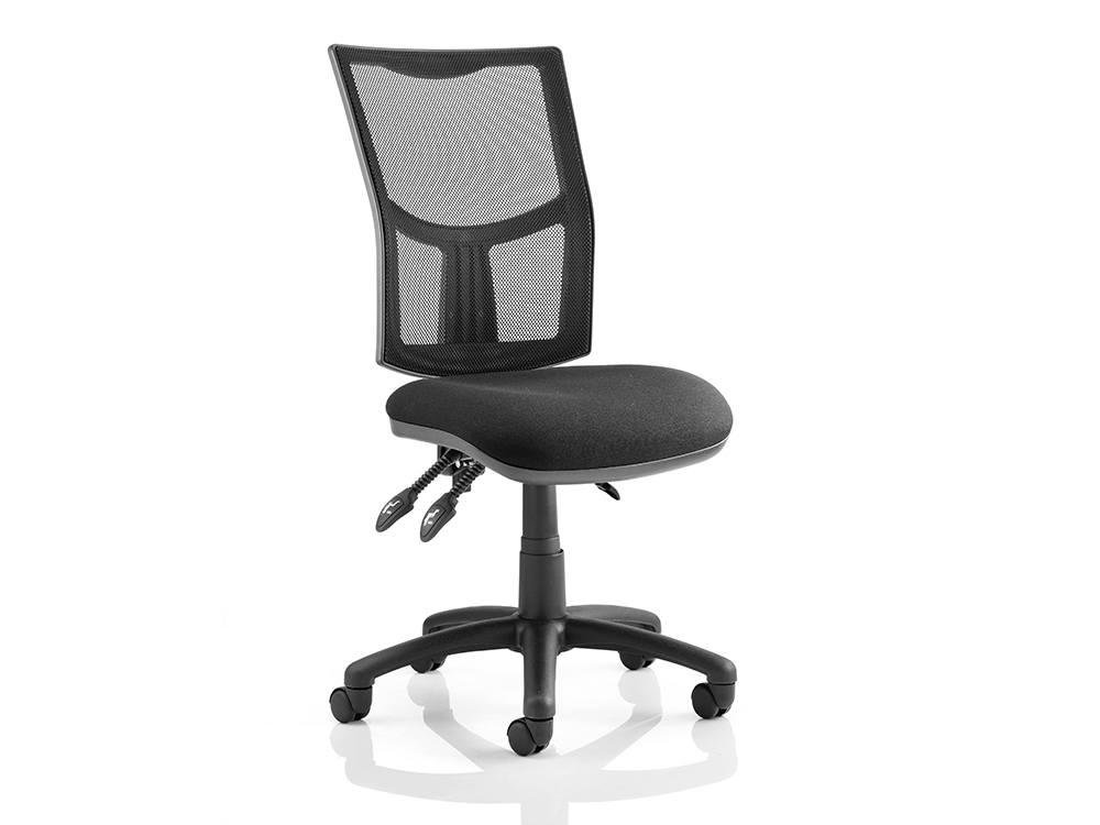 Alessa Mesh Back Black Chair Without Arms Mesh Black Seat