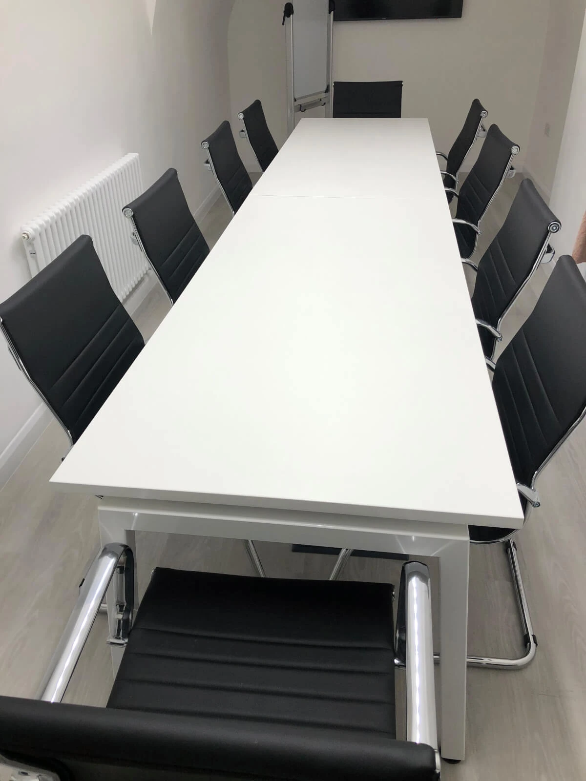 Able Prop office design with designer back to back desks with screens and chairs 7
