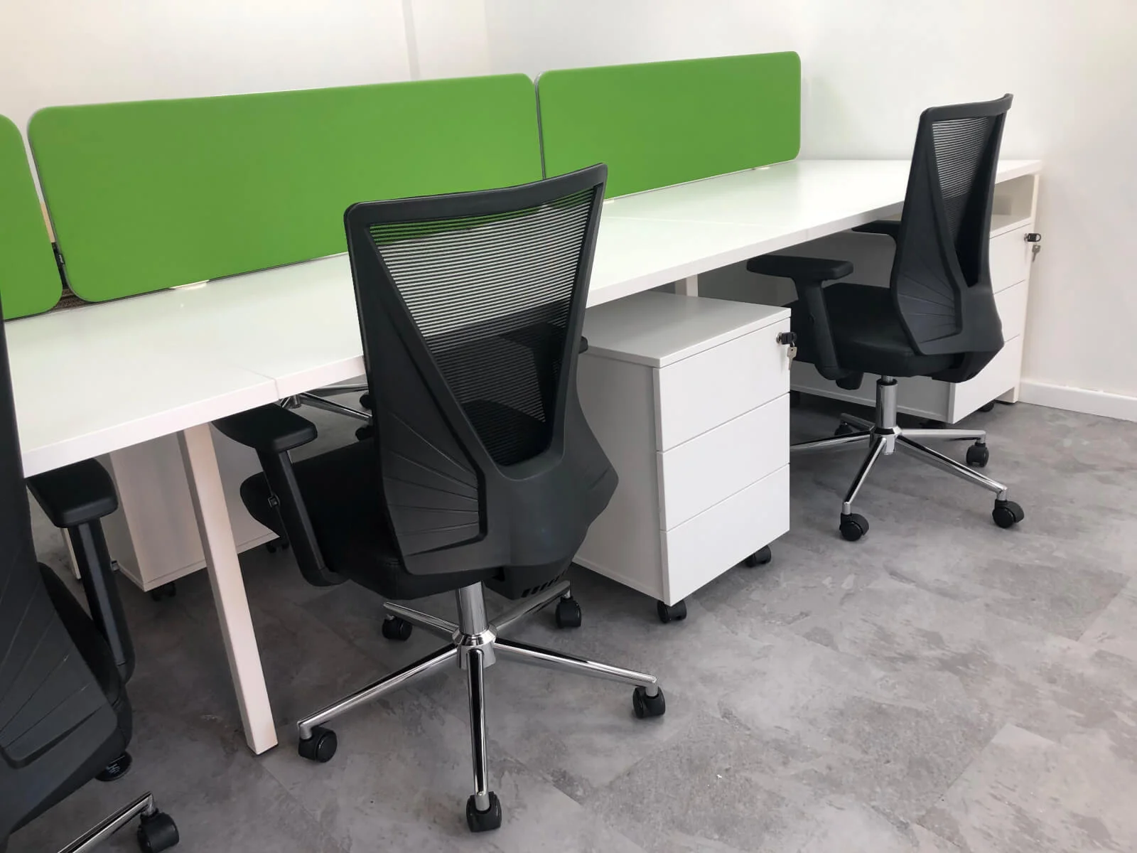 Buckingham Futures office with single glazed with frameless doors glass partitions and desinger furniture 2