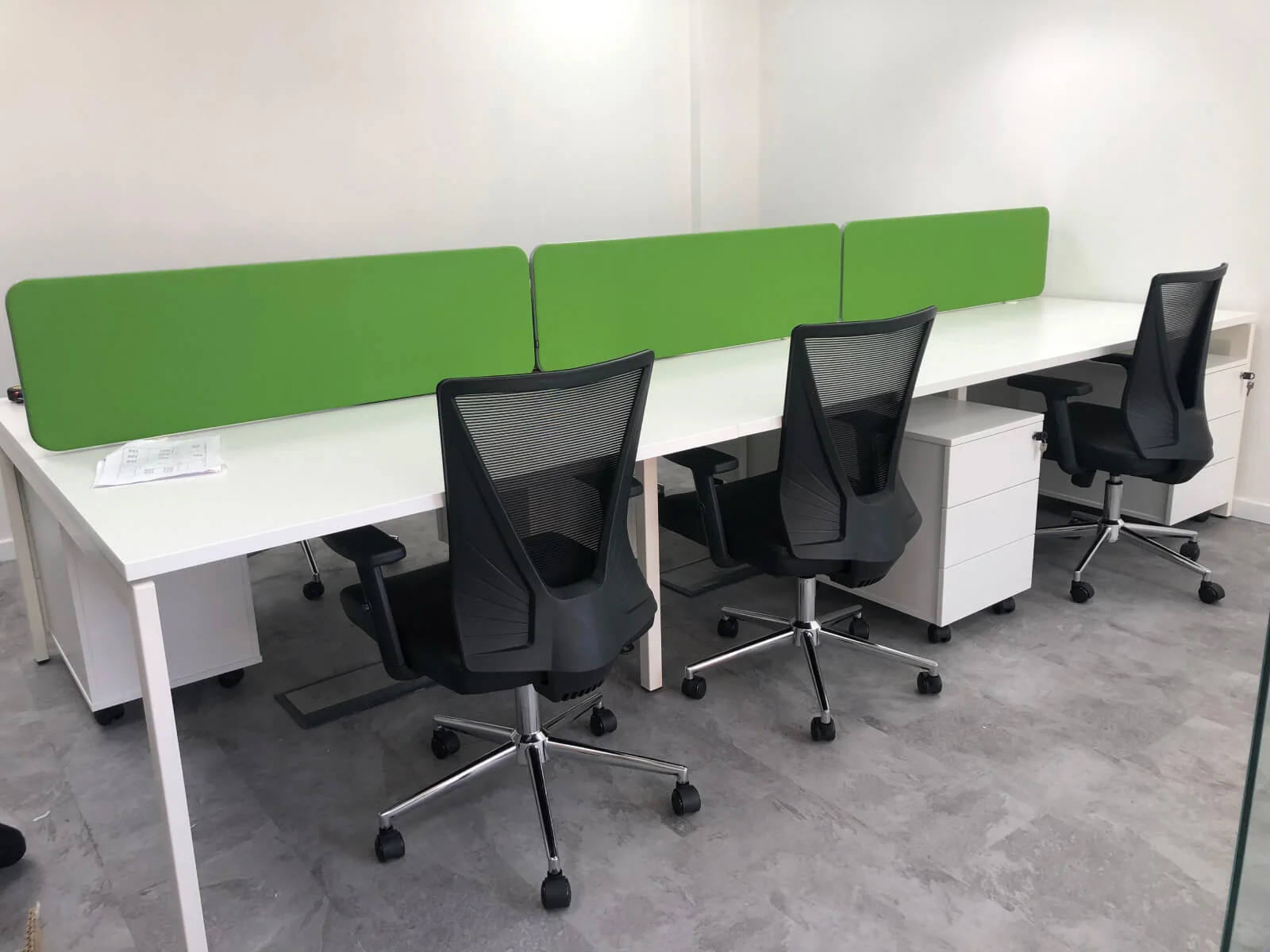 Buckingham Futures office with single glazed with frameless doors glass partitions and desinger furniture 3