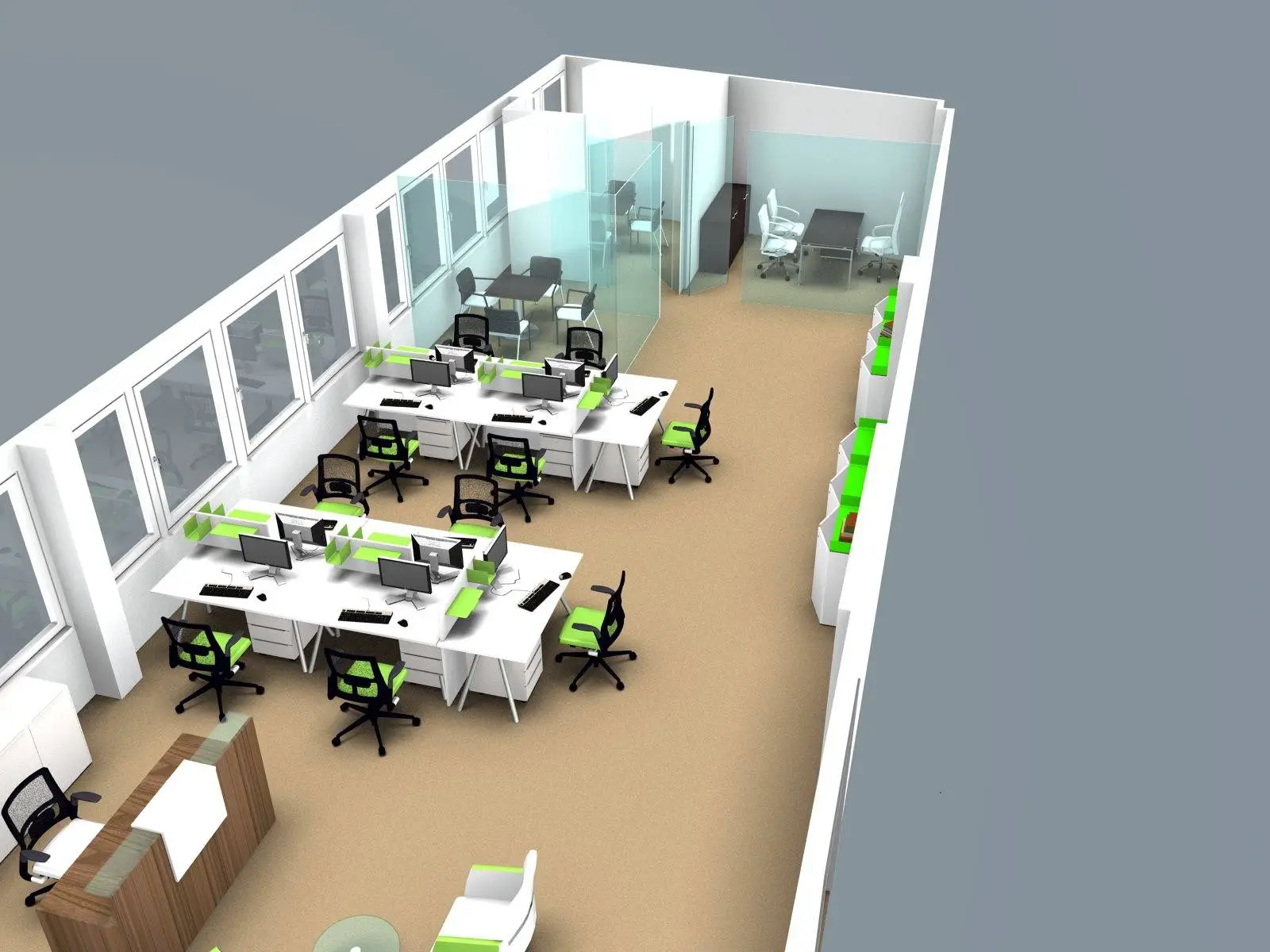 Corinthain House office space View, Concept and design 1