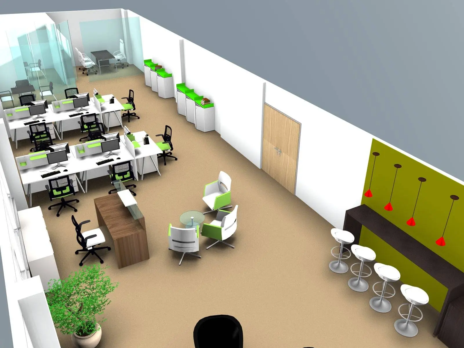 Corinthain House office space View, Concept and design 2