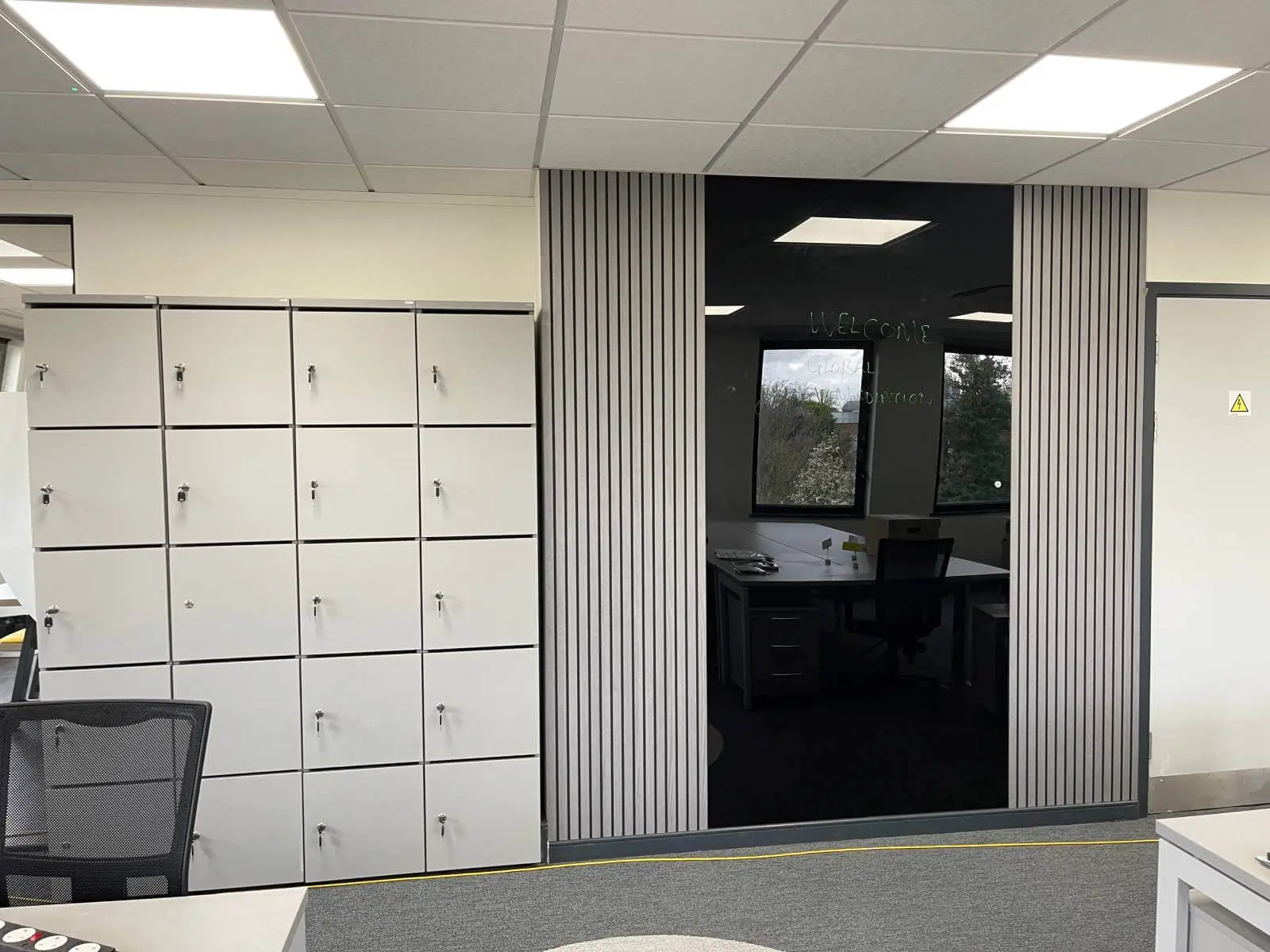 Global Mediation office space with plasterbaord ceiling, designer flooring and glass partitions 7