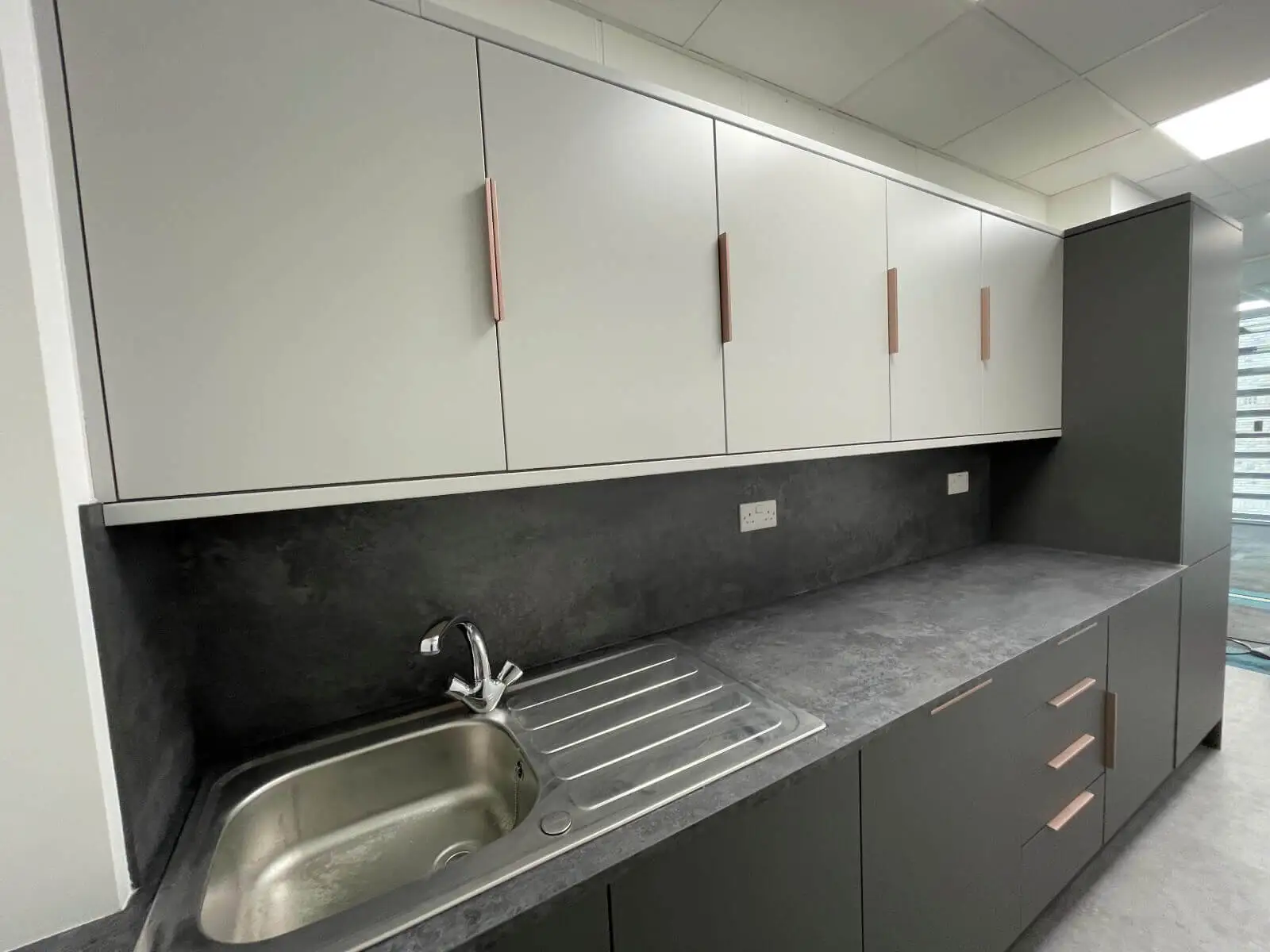 Godleys office space design with designer furniture and single glazed framed glass partitions 24