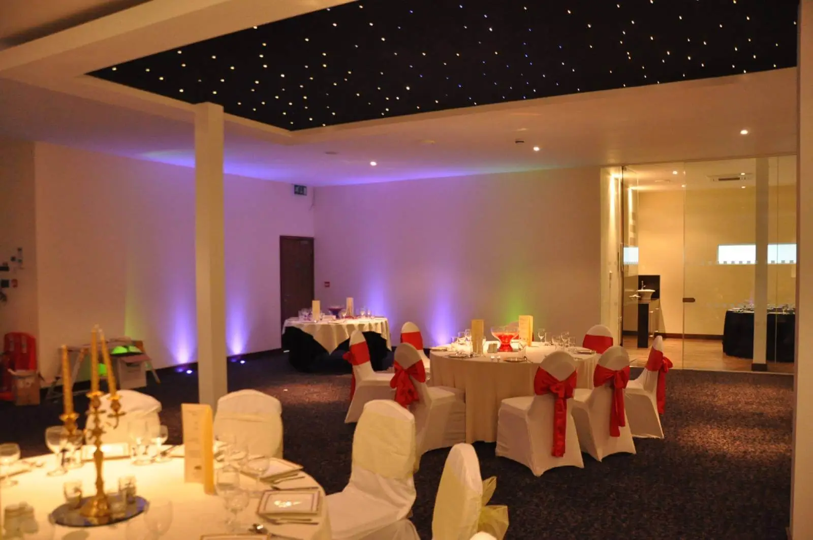 green leaf catering office space with plasterbaord ceiling, designer flooring and glass partitions 12
