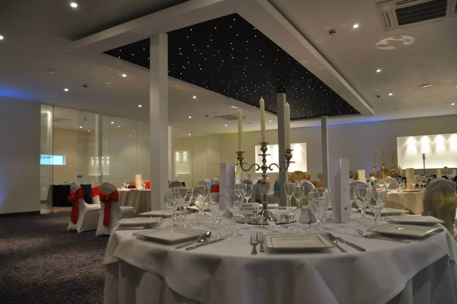 green leaf catering office space with plasterbaord ceiling, designer flooring and glass partitions 9