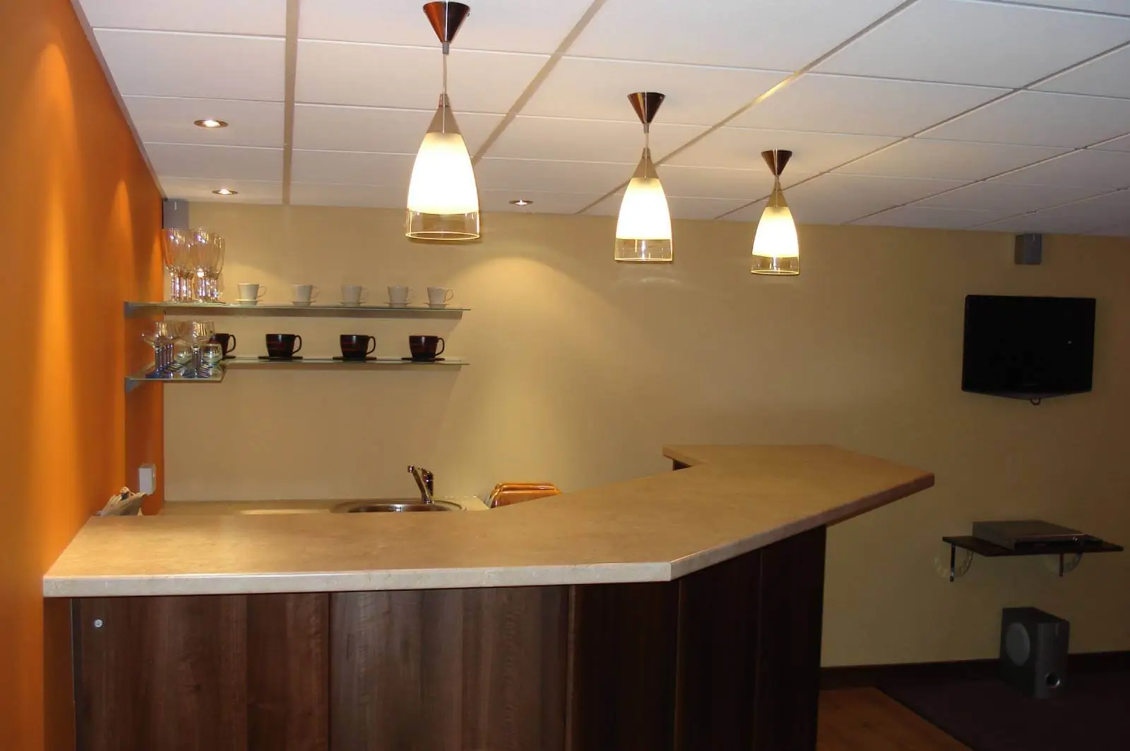 GXI office unit D space design with designer furniture, along with flooring, ceiling, and glass partitions 6