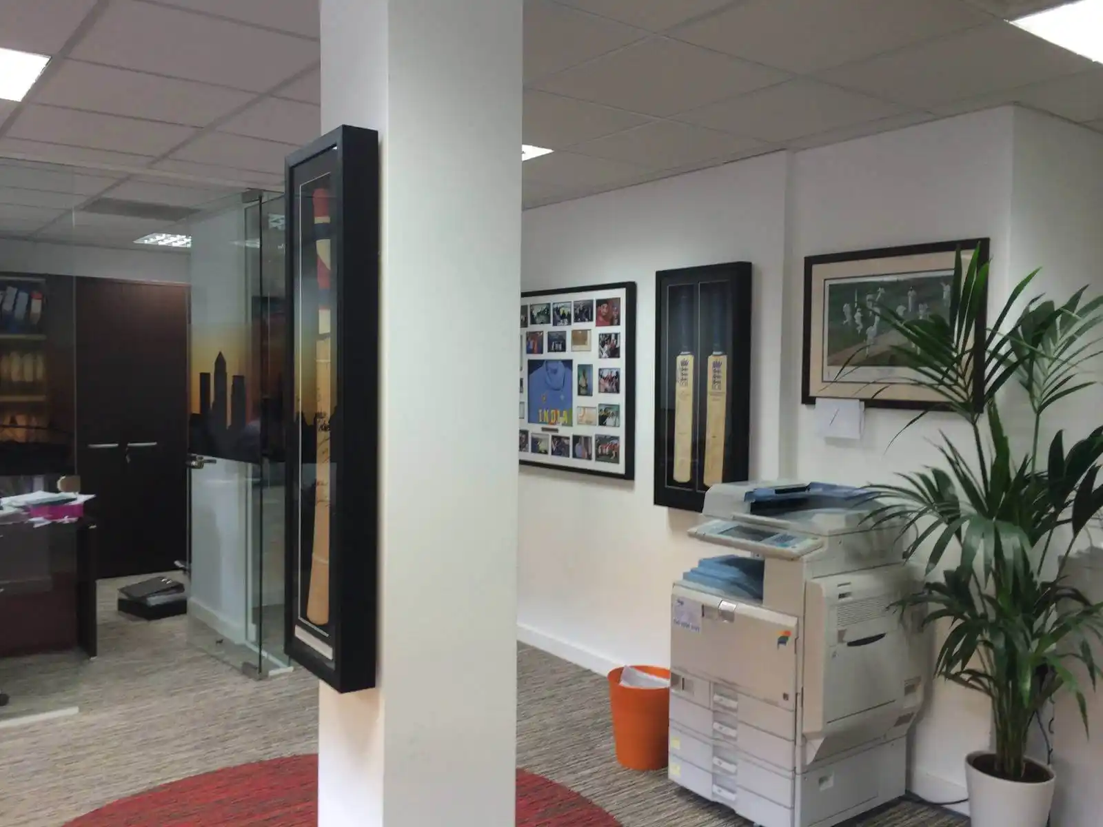 Prideview developers office space with designer furnitures and carpet tile flooring and suspended grid ceiling and frameless glass partitions screen 13