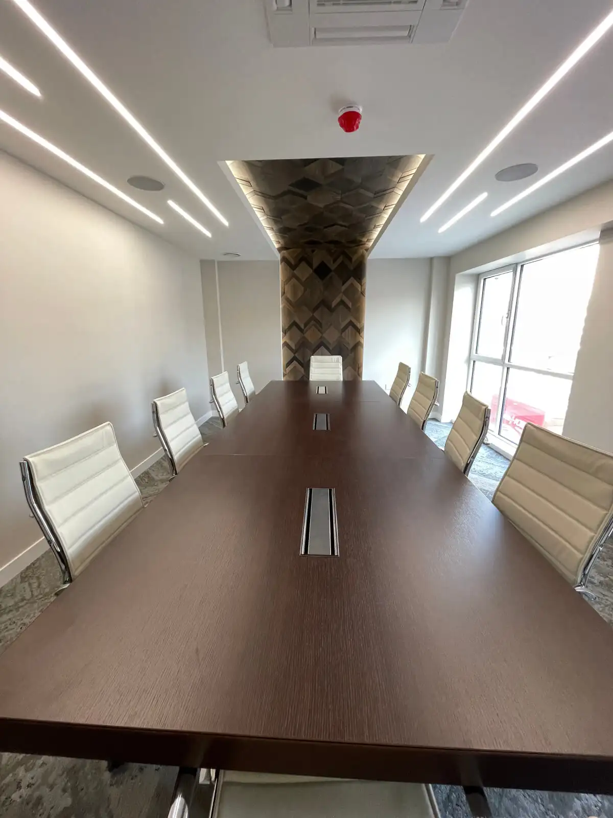 Prideview Properties office space with designer furnitures and black framed glass partitions 18