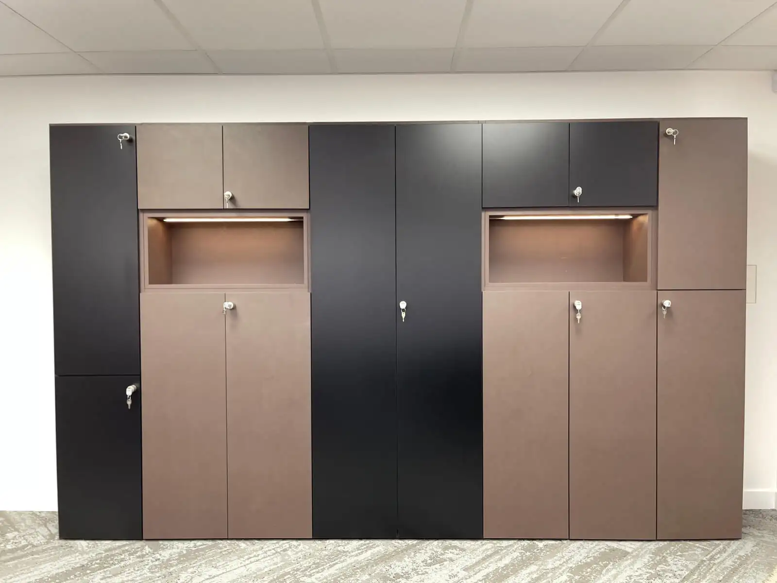Prideview Properties office space with designer furnitures and black framed glass partitions 20