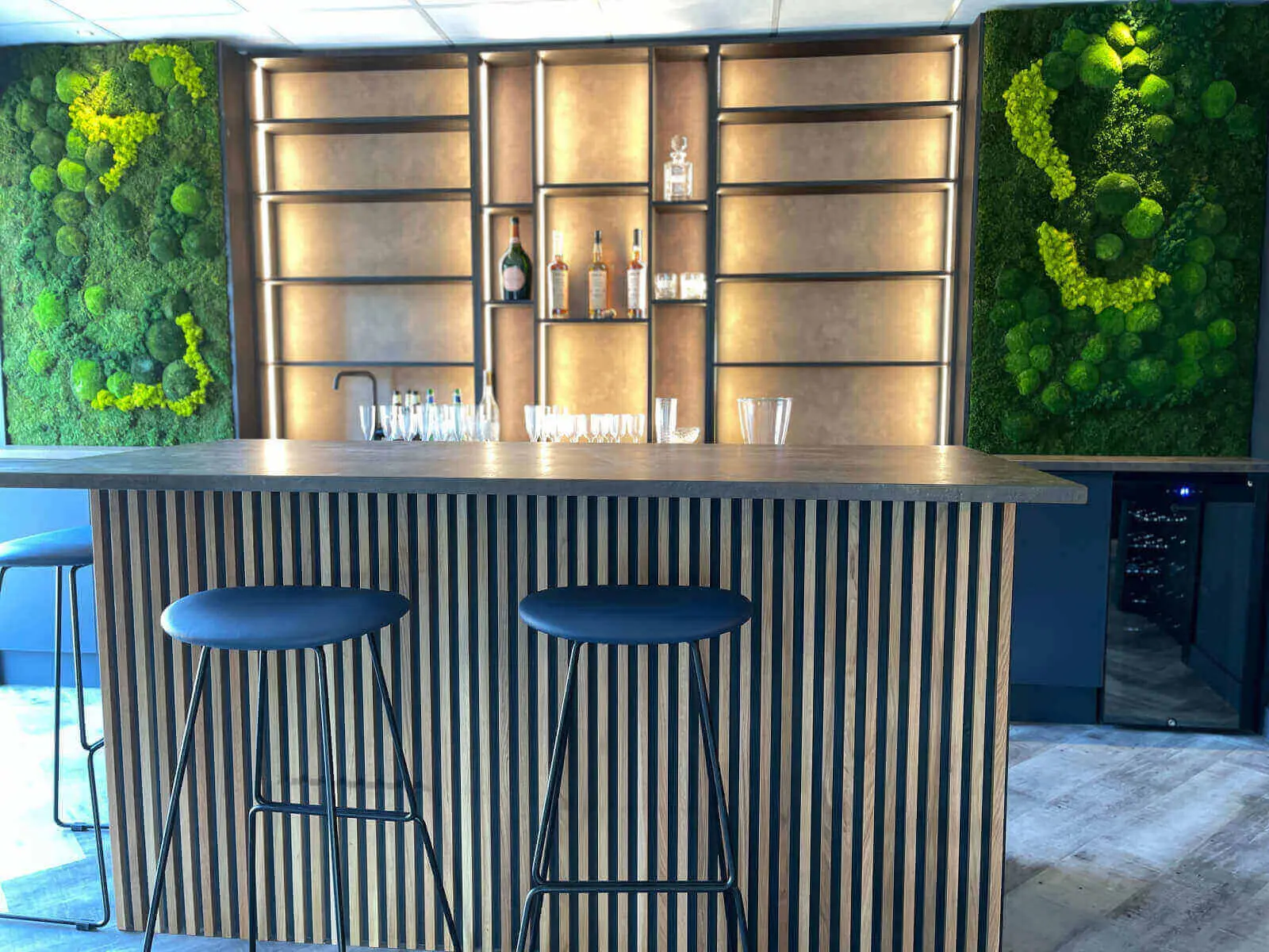 Prideview Properties office space with designer furnitures and black framed glass partitions 25