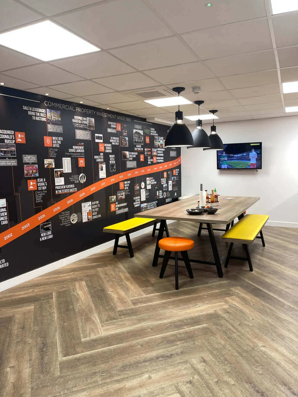 Prideview Properties office space with designer furnitures and black framed glass partitions 61