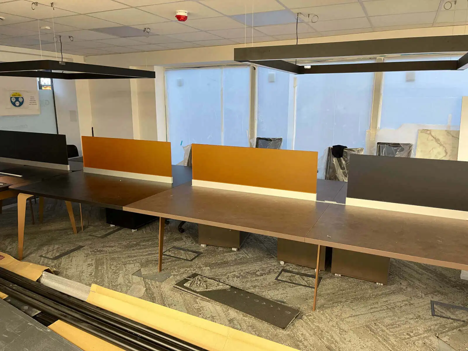 Prideview Properties office space with designer furnitures and black framed glass partitions 72