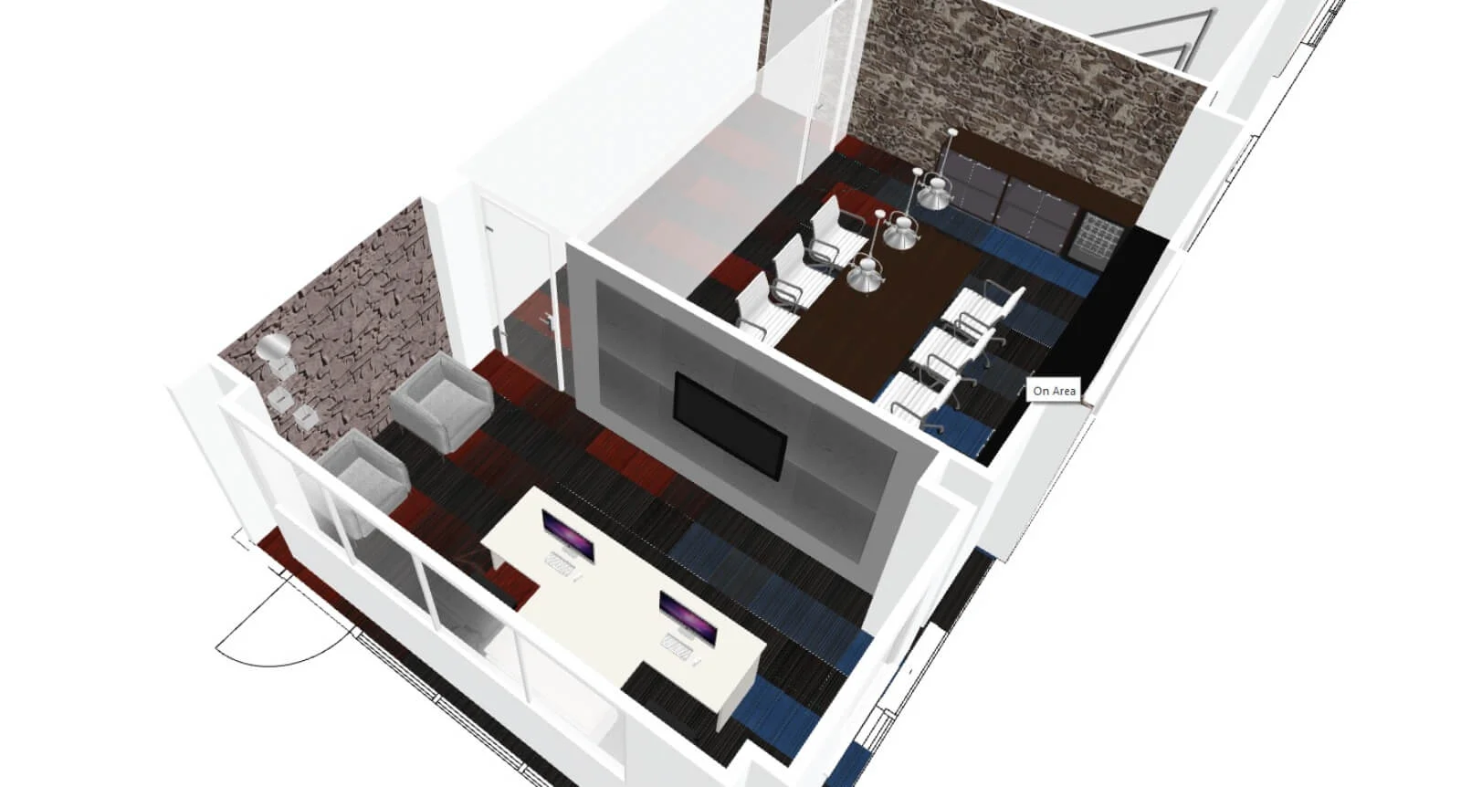 veswas office space with designer furnitures and raised flooring and suspended grid ceiling and glass partitions screen 26