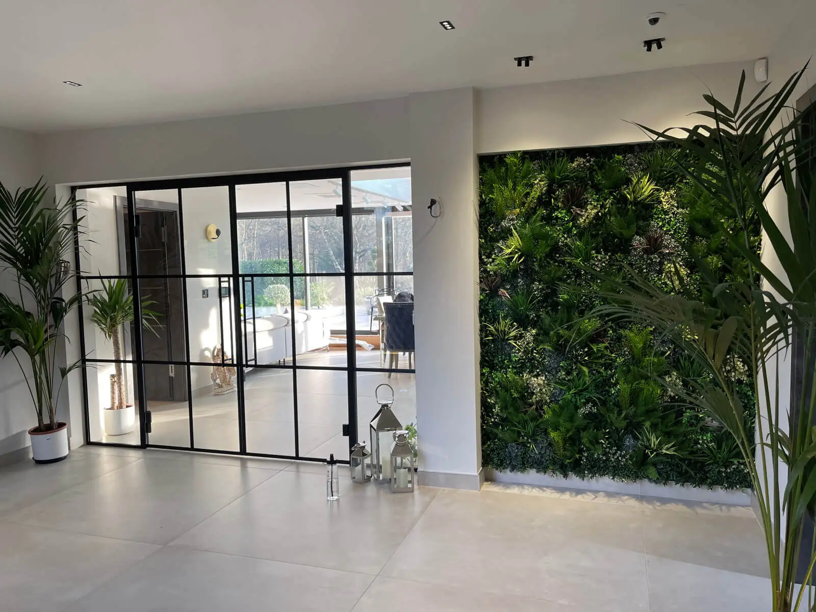 Vish Home black frame single glazed glass partitions 12