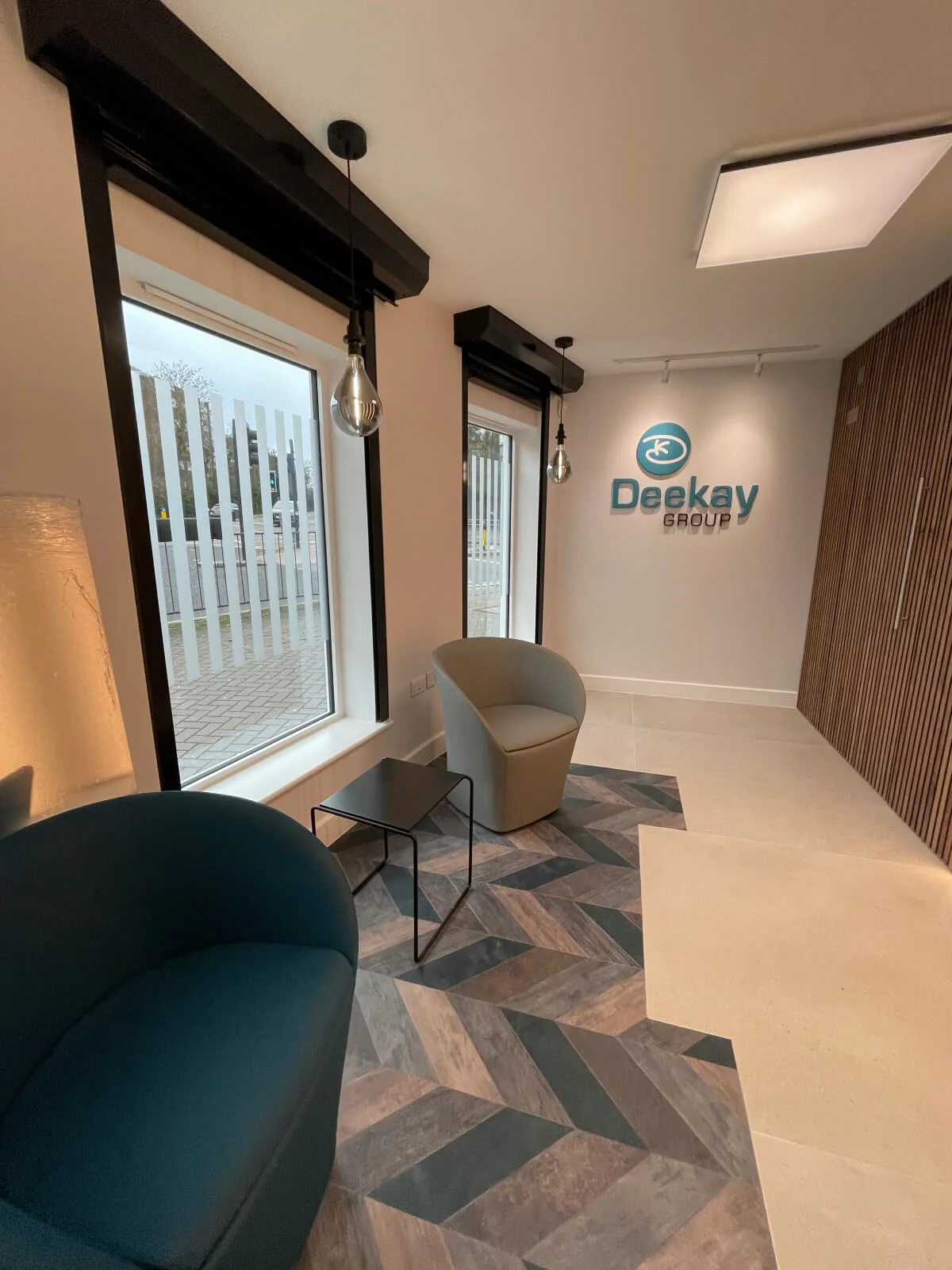 Deekay Group office space with deisgner furniture, walls and glass partitions 10