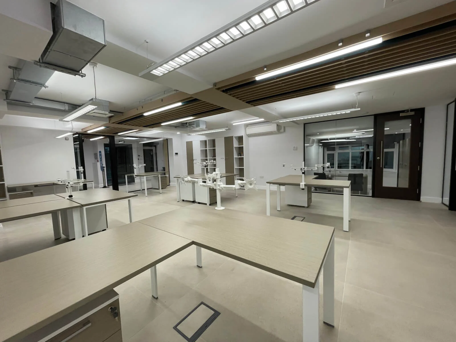 Deekay Group office space with deisgner furniture, walls and glass partitions 4