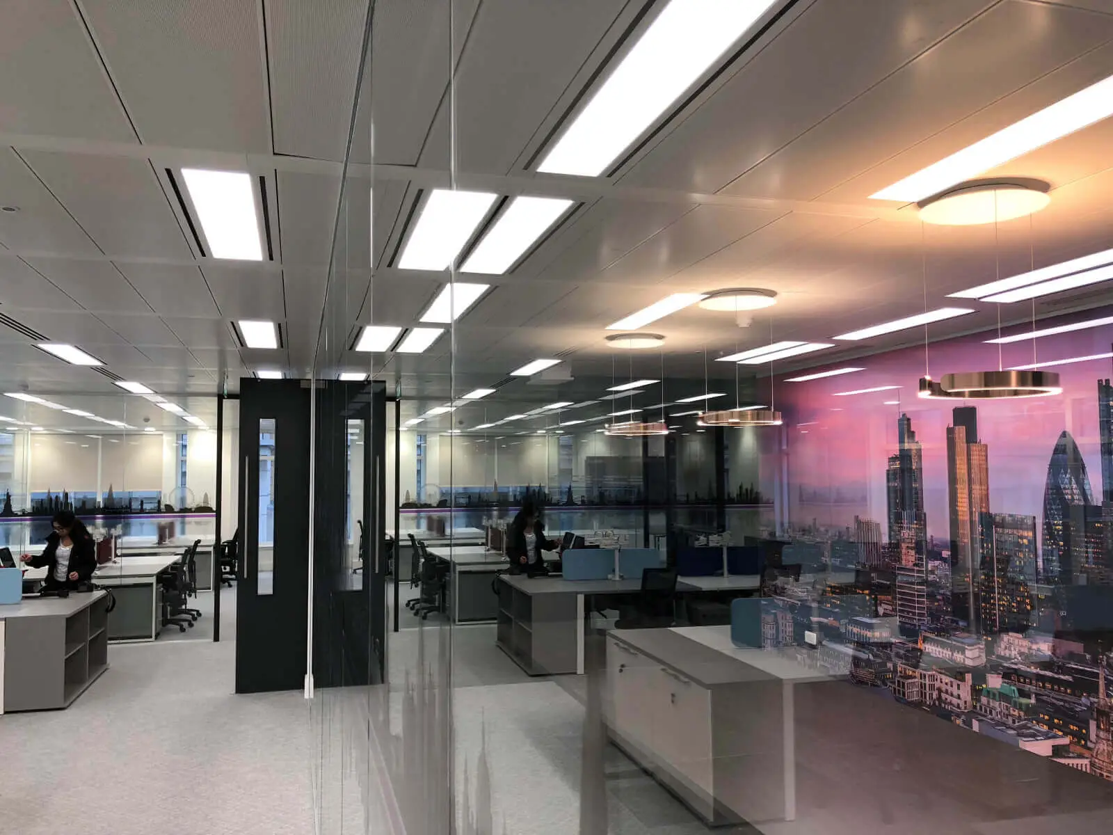 Ngage Recruitment office space with designer executive, meeting, reception, operational and breakout furniture, glass partitions and deisgner flooring 23