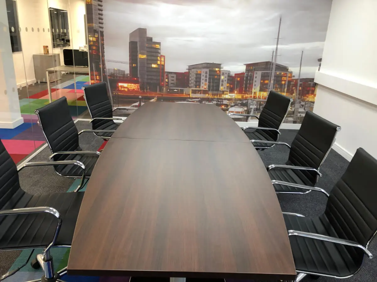Ngage Recruitment office space with designer furniture and glass partitions and carpet tile flooring along with suspended grid ceiling 38