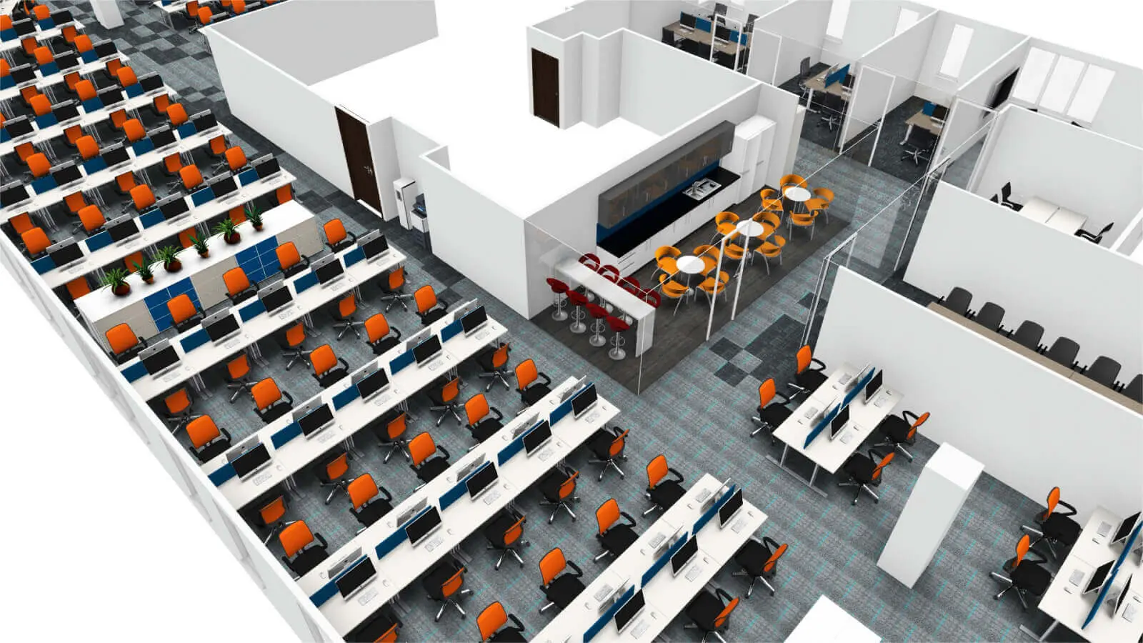 Large office design & 3D visuals 4