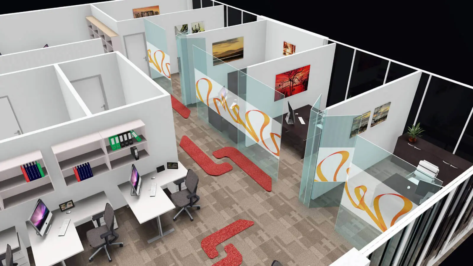 Small office design & 3D visuals 17