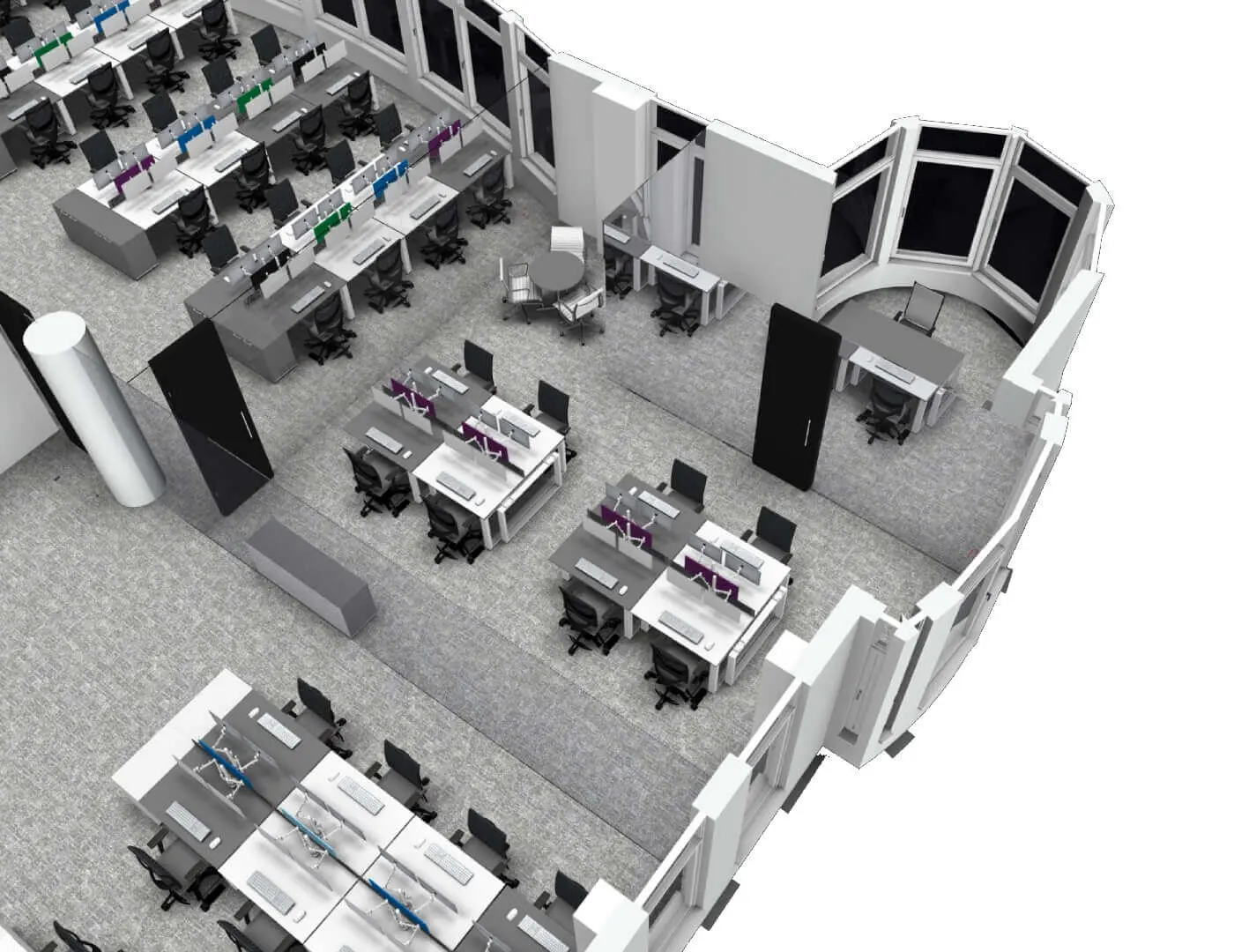 Large office design & 3D visuals 1