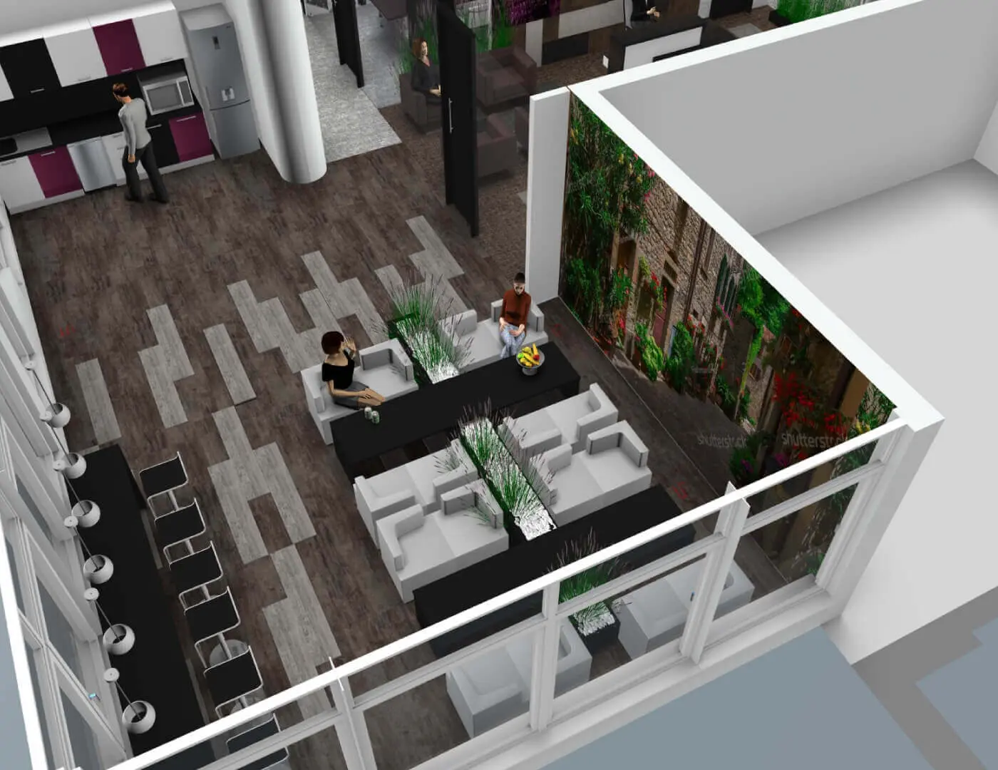 Large office design & 3D visuals 5