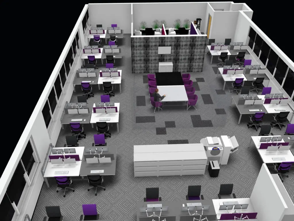 Mid Size office design & 3D visuals 10