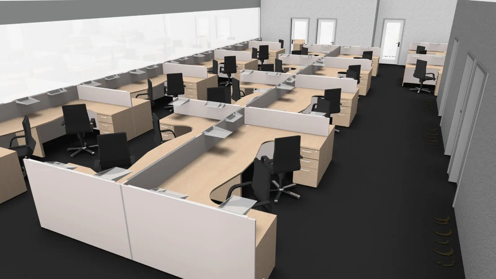 Mid Size office design & 3D visuals 11