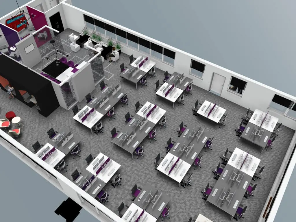 Mid Size office design & 3D visuals 12