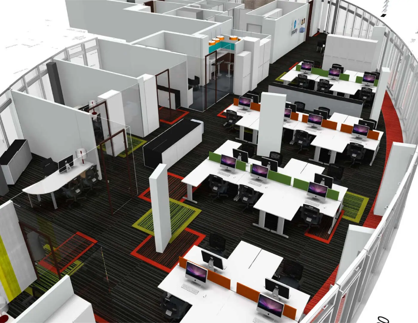 Mid Size office design & 3D visuals 13