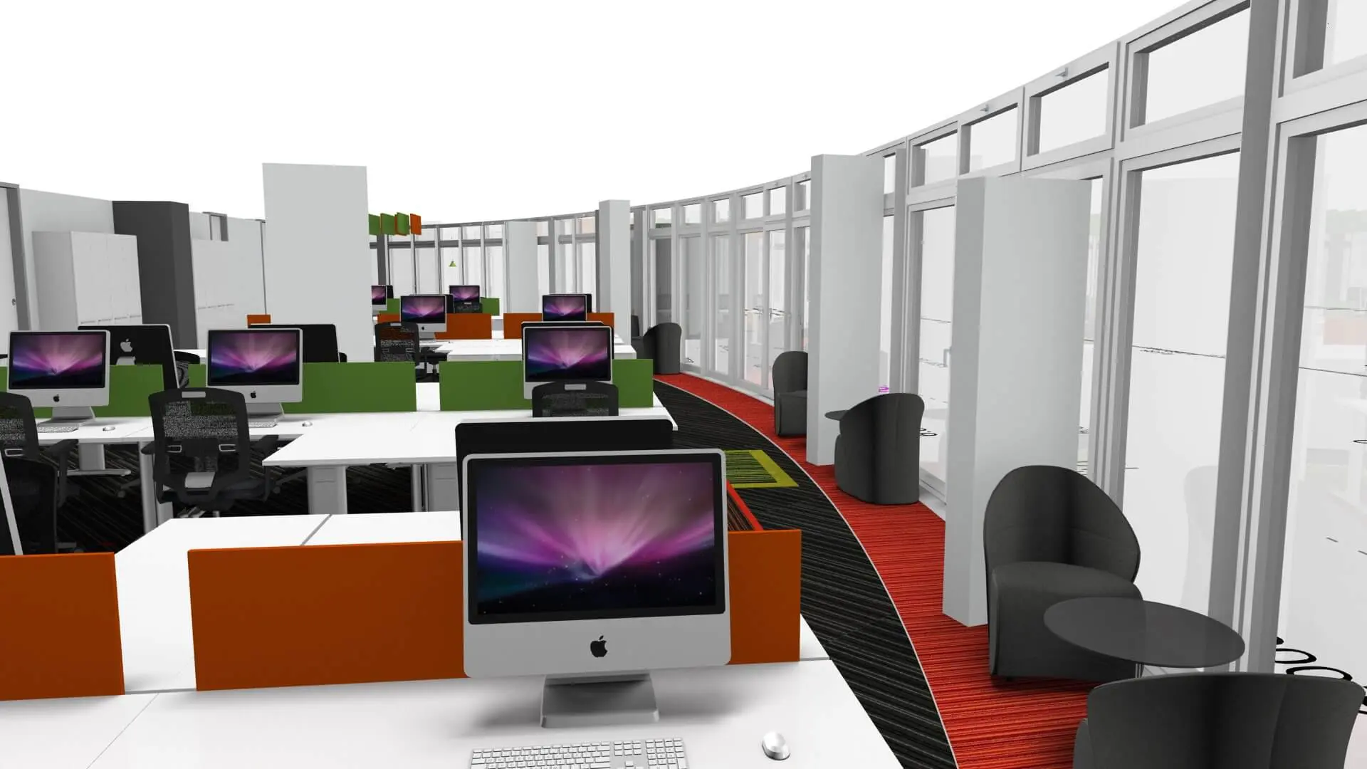 Mid Size office design & 3D visuals 16