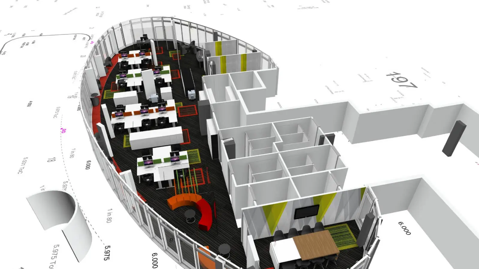 Mid Size office design & 3D visuals 20